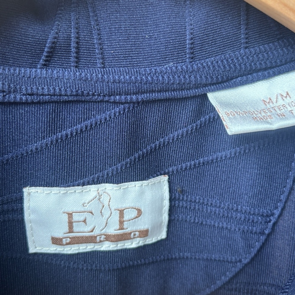 EP Pro Women’s Navy Textured Short Sleeve Golf Polo Medium - Picture 4 of 11